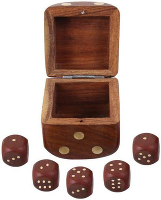 

Craft Art India Handmade Wooden Indoor Game Dice In Dice Set - 2.5 Inches Board Game