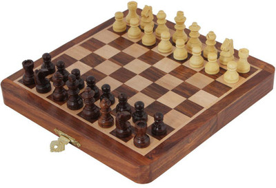 

Craft Art India Chess Set Folding Magnetic Wooden Board Injdoor / Outdoor Game 5 X 2.5 Inches Board Game