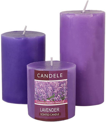 

Shrih Lavender Scented Pillar Candle Set of 3 Candle (Purple, Pack of 3) Pillar Candle Candle(Purple, Pack of 3)