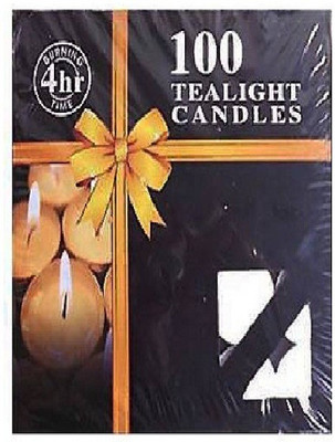 Decore Craft White Multipurpose Stylish Candles 100 Set Festival Candle Candle(White, Pack of 100)