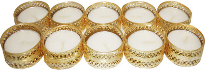 

Mcnt golden tealight stand Candle(Gold, Pack of 1)