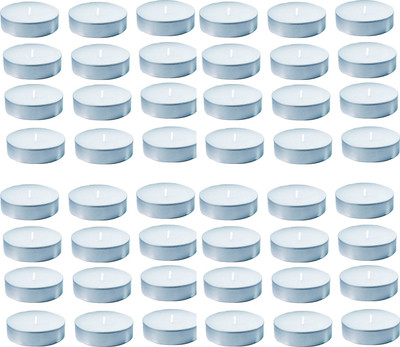 

Jamboree 48 Pcs Pure paraffin wax 12g 4 hour white tealight candle/t light Candle(White, Pack of 48)
