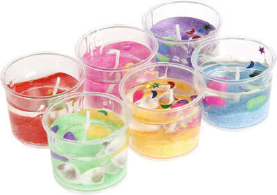 

1 For Everyone Multi Colour Candle-06-PVC Candle(Multicolor, Pack of 06)