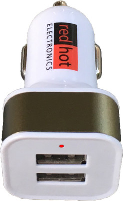 

Redhot Electronics 2.5 Amp Turbo Car Charger(Gold), Honey gold