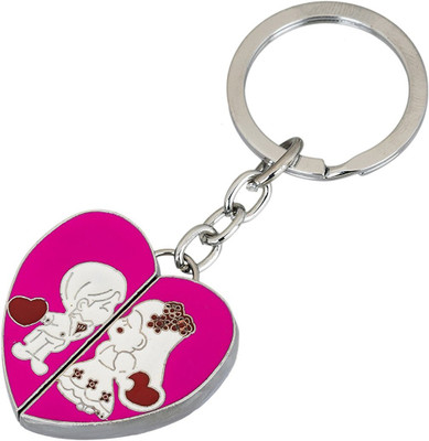 

MGP Fashion Love Heart Couple Romentic Gift KeyChain Metal No.317 Key Chain(Multicolor)