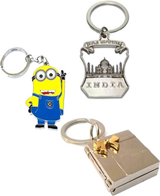 

MGP Fashion Tajmahal With Cartoon Metallic Key Chain Silver ComboNo.279 Key Chain(Multicolor)