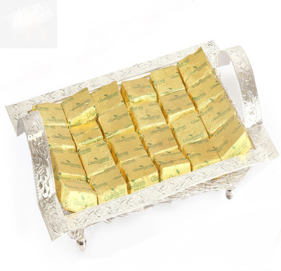 Ghasitaram Gifts Silver Mesh Chocolates Tray Bars(600 g)