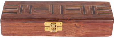 Craft Art India 1 Compartments Wooden Pen Holder(Brown)