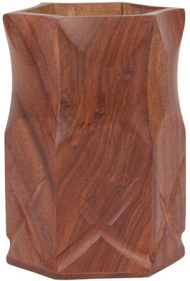 

Craft Art India 1 Compartments Wooden Pen Holder(Brown)
