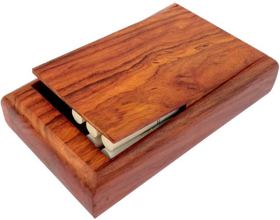 FashionFrame 10 Compartments Wooden Pocket Cigarette Case Holder(Brown) available at flipkart for Rs.299