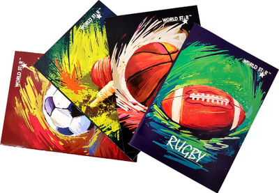 

Worldstar A4 Notebook(Sports, Multicolor, Pack of 6)