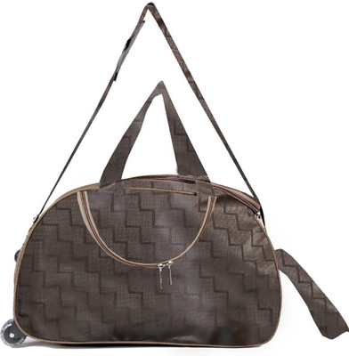 

N Choice (Expandable) Material Fabric Travel Duffel Bag(Brown)