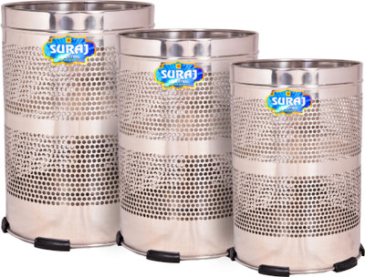 

Suraj Box Bin Set Steel Dustbin(Steel, Pack of 3)