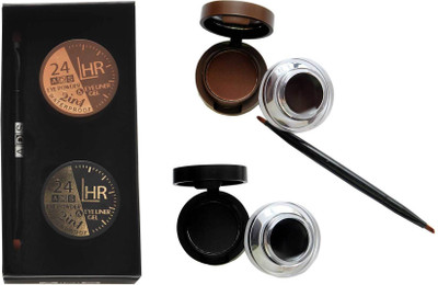 

ADS 24 HR Eye Powder & Waterproof Eyeliner Gel 7 g(Black, Brown)