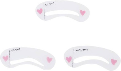 Siempre21 Gugzy Reusable Eyebrow Shaping Stencils Template Card Make Up Appliance Tool Brow Class Beauty Drawing Guide 3 classes Eyebrow Stencil(3)