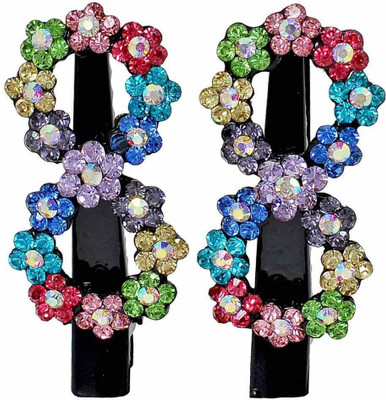 

Maayra Girls's Sparkling Stones Pack of 4 Tic Tac Clip(Multicolor)
