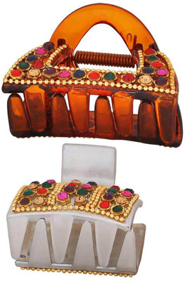 

Maayra Women's Designer Pack of 2 Hair Claw(Multicolor)