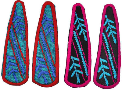 

Maayra Girls's Leaf shape Pack of 4 Tic Tac Clip(Multicolor)