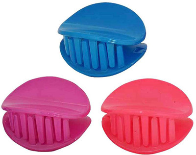 

Maayra Women's Flower shape Pack of 3 Hair Claw(Blue)
