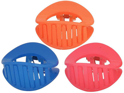 

Maayra Women's Plain Pack of 3 Hair Claw(Pink)