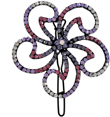 

Maayra Women's Sparkling Flower Pack of 1 Hair Clip(Multicolor)