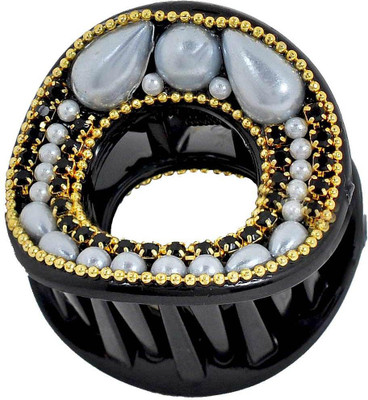 

Maayra Women's Pearl and Beads Pack of 1 Hair Claw(Black)