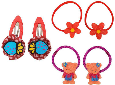 

Maayra Girls's Strawberry Star Teddy Pack of 6 Rubber Band(Multicolor)