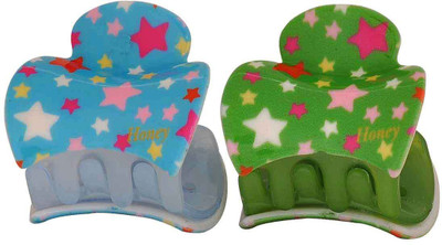 

Maayra Women's Stars shape Pack of 2 Hair Claw(Blue)