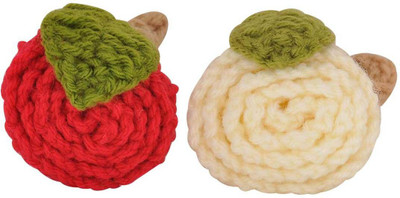 

Maayra Girls's Flowers shape Pack of 2 Rubber Band(Red)