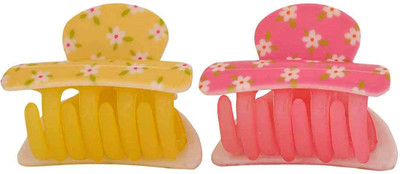 

Maayra Women's Designer Pack of 2 Hair Claw(Yellow)