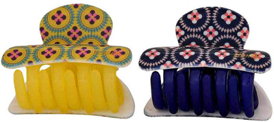 

Maayra Women's Designer Pack of 2 Hair Claw(Yellow)
