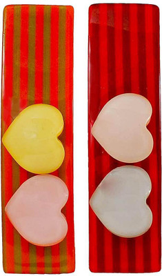 

Maayra Girls's Hearts shape Pack of 2 Tic Tac Clip(Multicolor)