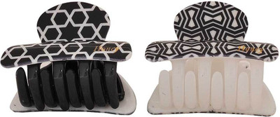 

Maayra Women's Designer Pack of 2 Hair Claw(Black)