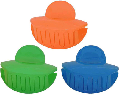 

Maayra Women's Plain Pack of 3 Hair Claw(Orange)