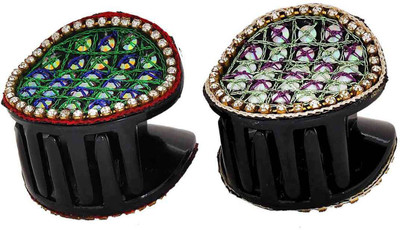 

Maayra Women's Designer Pack of 2 Hair Claw(Multicolor)