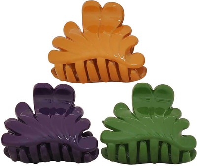 

Maayra Women's Designer Pack of 3 Hair Claw(Multicolor)