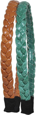 

Maayra Girls's Interwoven Pack of 2 Hair Band(Brown)