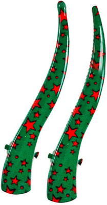 

Maayra Girls's Stars shape Pack of 2 Tic Tac Clip(Green)