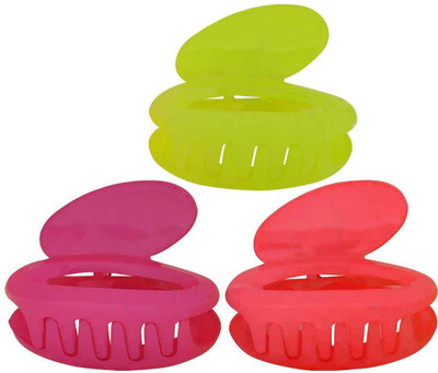 

Maayra Women's Plain Pack of 3 Hair Claw(Green)