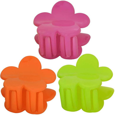 

Maayra Women's Flower shape Pack of 3 Hair Claw(Purple)