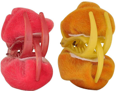

Maayra Women's Flowers shape Pack of 2 Hair Claw(Pink)