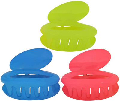 

Maayra Women's Plain Pack of 3 Hair Claw(Yellow)