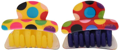 

Maayra Women's Designer Pack of 2 Hair Claw(Yellow)