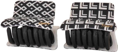

Maayra Women's Designer Pack of 2 Hair Claw(Black)