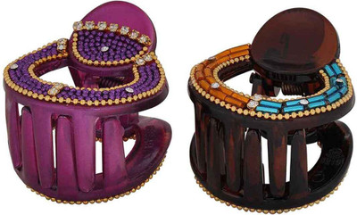 

Maayra Women's Designer Pack of 2 Hair Claw(Multicolor)
