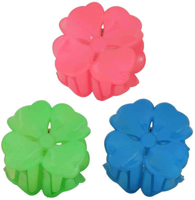 

Maayra Women's Flower shape Pack of 3 Hair Claw(Pink)
