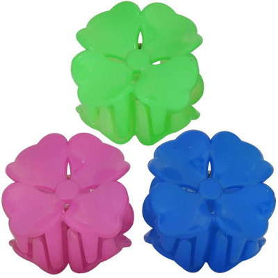 

Maayra Women's Flower shape Pack of 3 Hair Claw(Green)