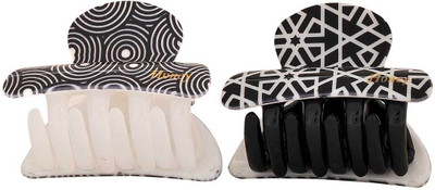 

Maayra Women's Designer Pack of 2 Hair Claw(Black)
