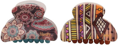 

Maayra Women's Paisley design Pack of 2 Hair Claw(Multicolor)