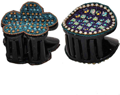 

Maayra Women's Designer Pack of 2 Hair Claw(Multicolor)